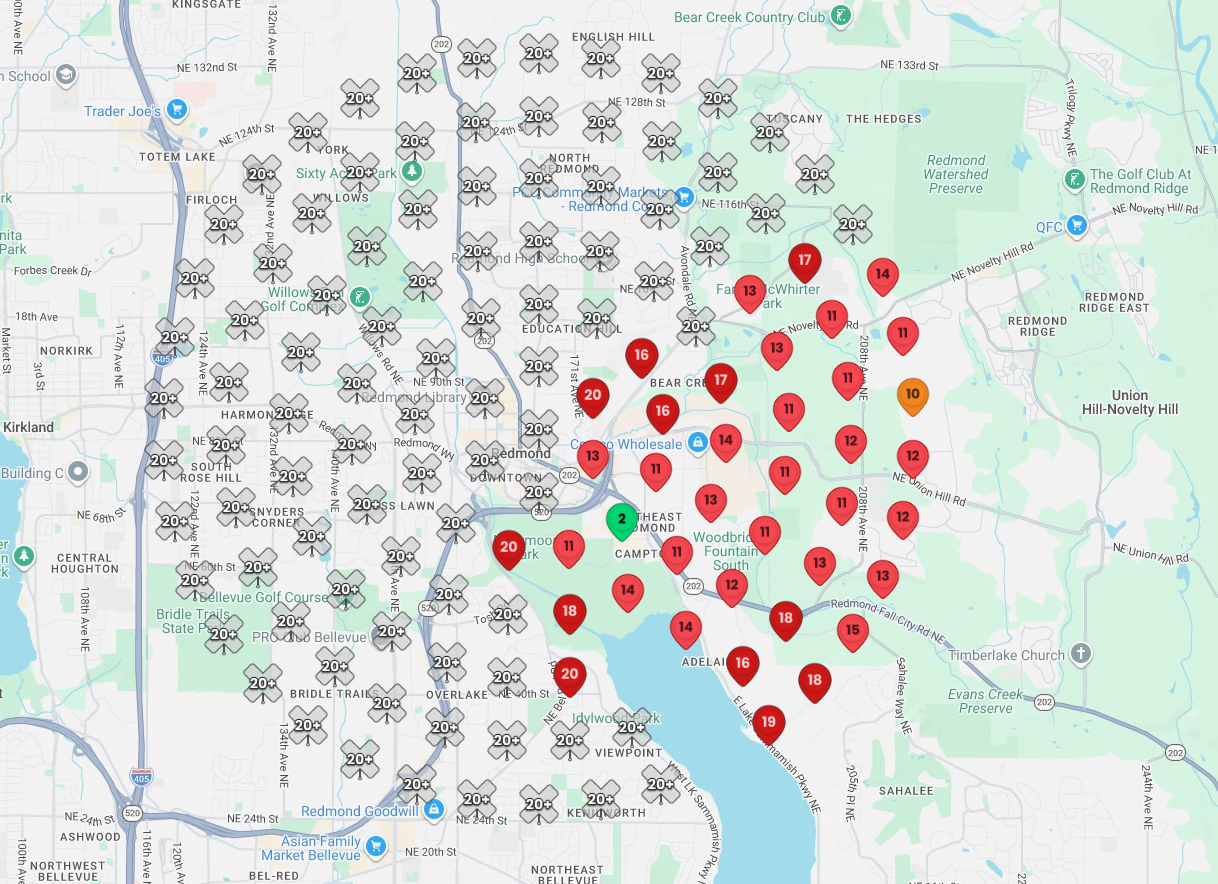 Redmond Washington medical clinic ranking before SEO optimization for primary care near me