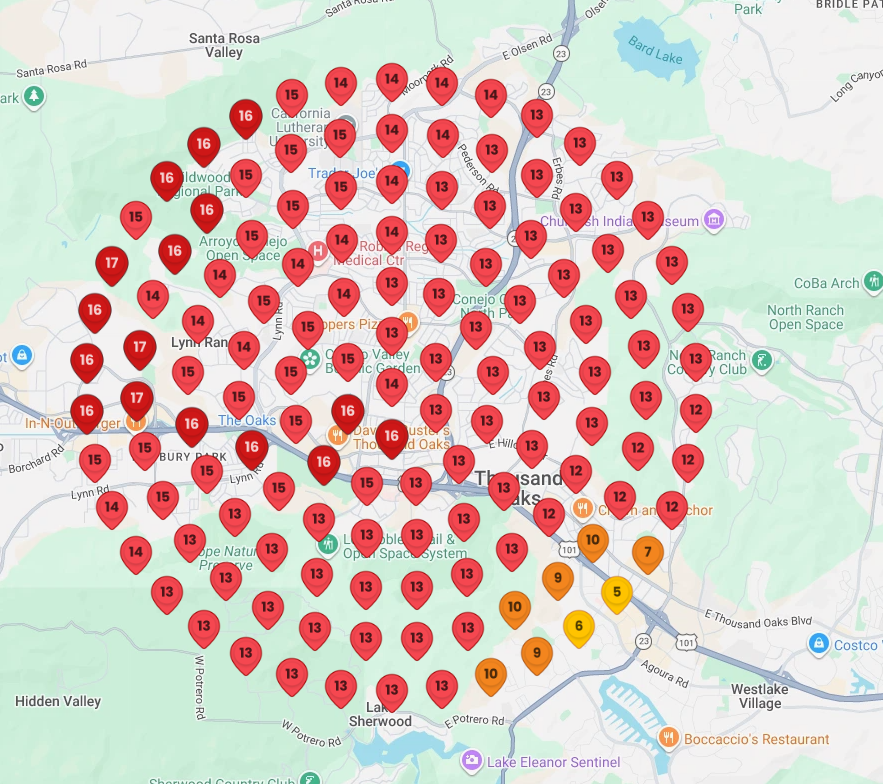 Thousand Oaks California med spa ranking before SEO optimization for aesthetic clinic near me