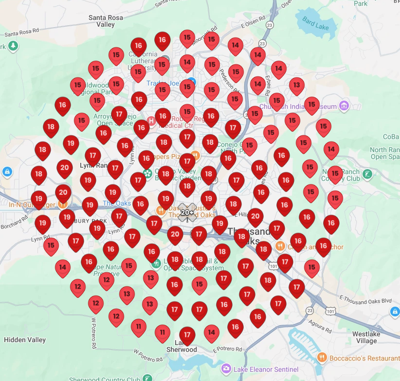 Thousand Oaks California med spa ranking before SEO optimization for medical spa