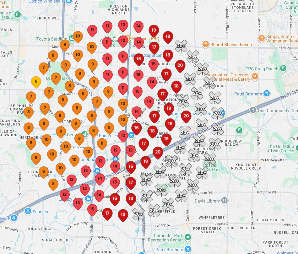 Frisco Texas plumbing company ranking before SEO optimization for water heater repair