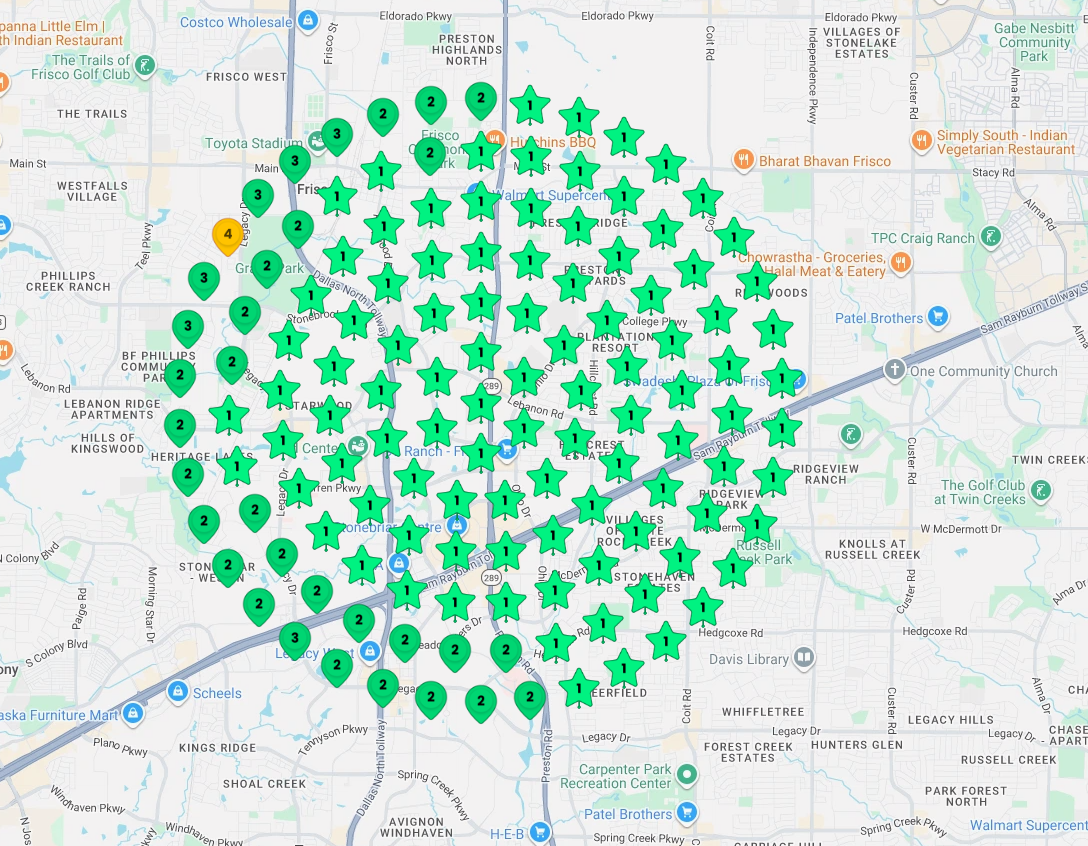 Frisco Texas plumbing company ranking after SEO optimization for emergency plumber near me