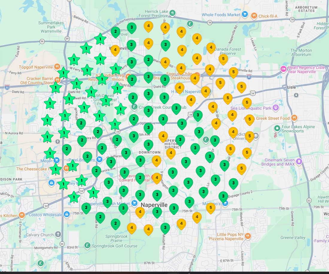 Naperville Illinois HVAC company ranking after SEO optimization for AC repair near me