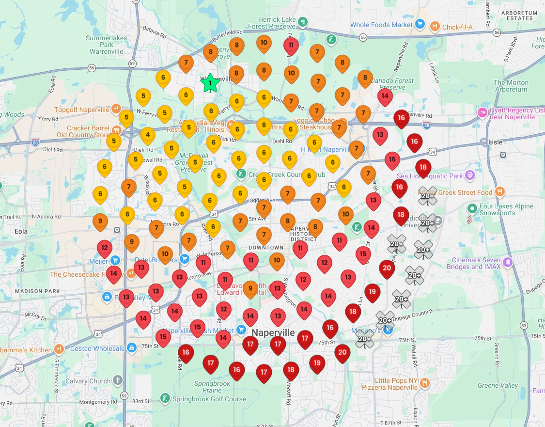 Naperville Illinois HVAC company ranking before SEO optimization for HVAC contractor